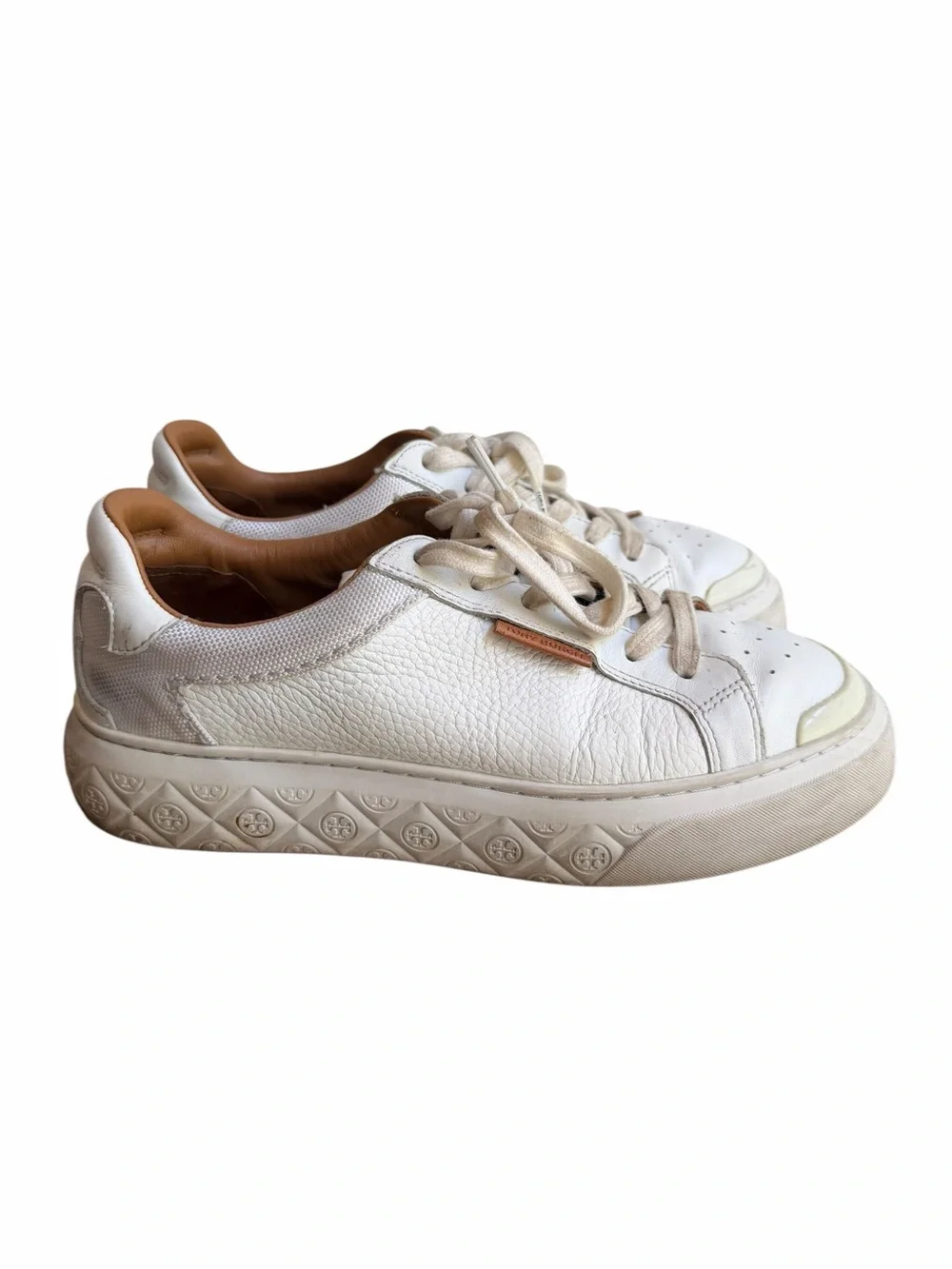 Tory Burch Ladybug sneakers white tennis court shoes size 8.5 women’s